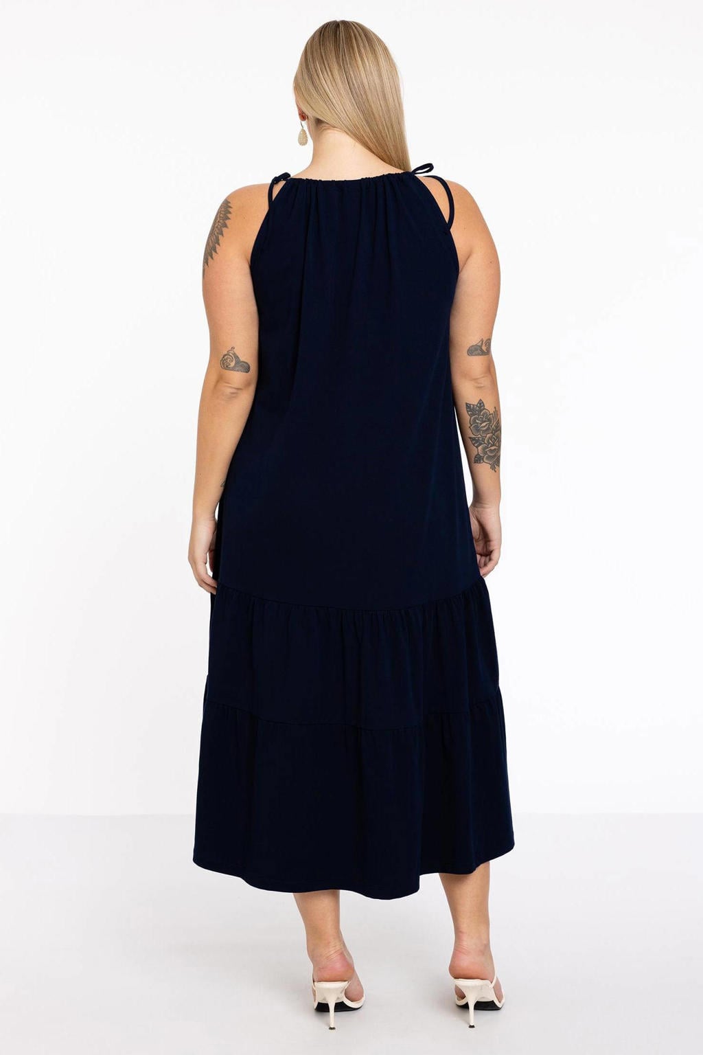 YOEK jurk donkerblauw