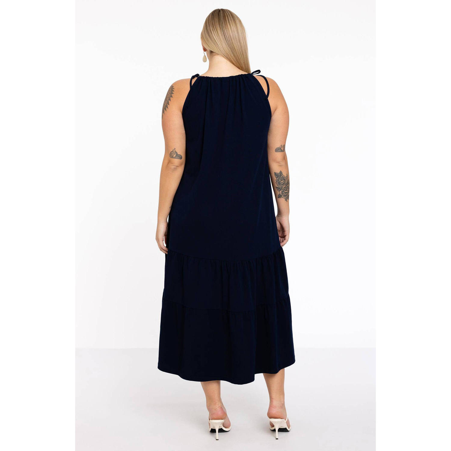 YOEK jurk donkerblauw