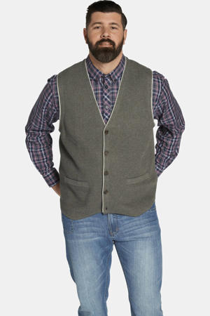 gilet gebreid KEVAN Plus Size donkergrijs
