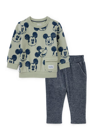baby Micky Mouse sweater + broek grijs