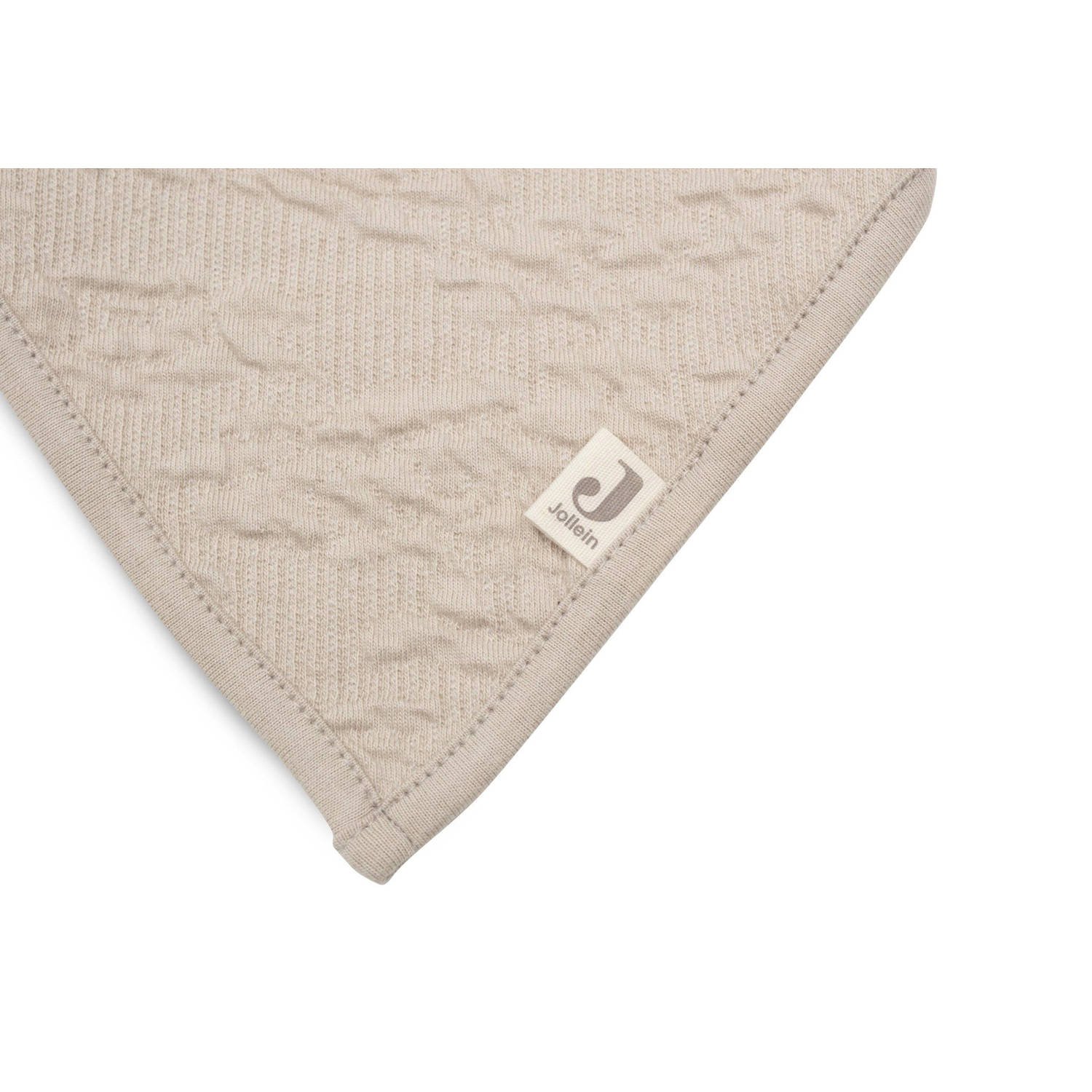 Jollein bandana slab Soft Waves set van 2 Nougat