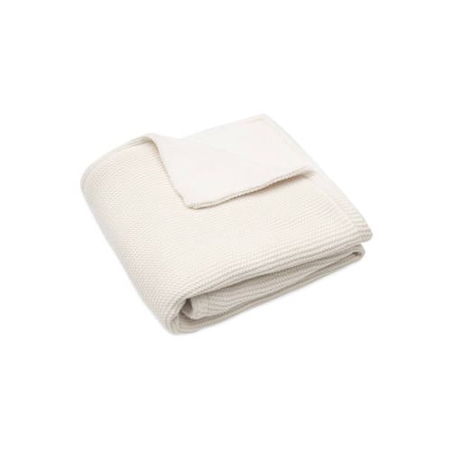 Jollein baby wiegdeken 75x100cm Basic Knit - Ivory/Coral fleece afbeelding