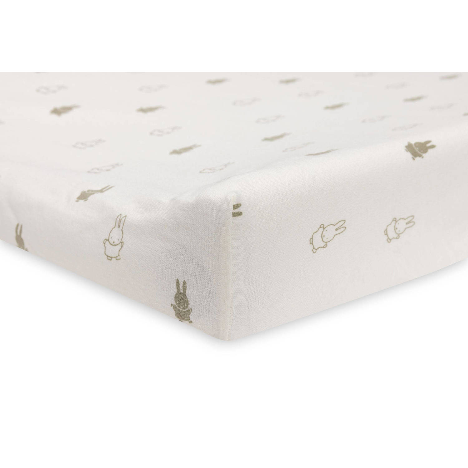 Jollein jersey aankleedkussenhoes 50x70 cm Happy Miffy Olive Green