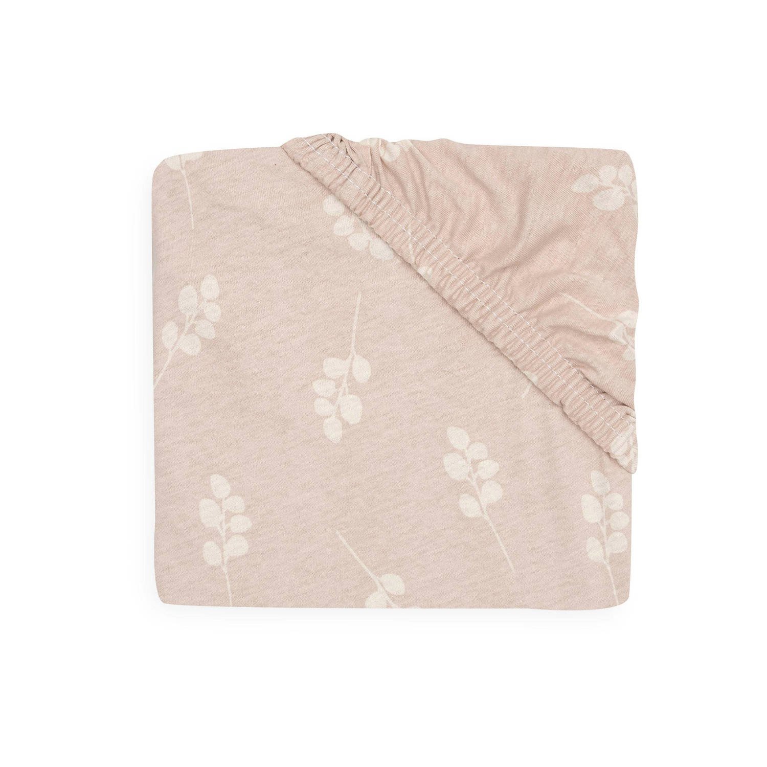 Jollein katoenen jersey ledikant hoeslaken 70x140cm Twig Wild Rose