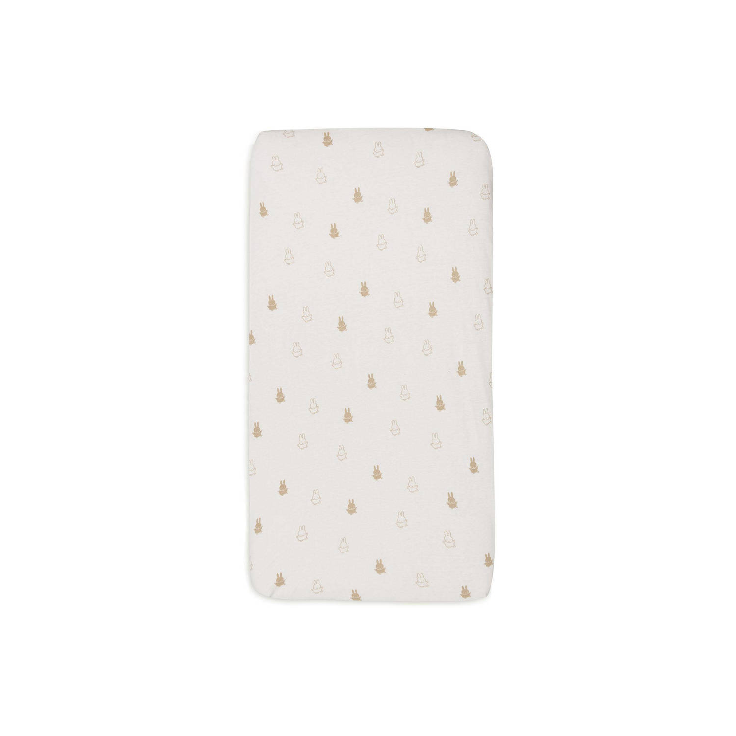 Jollein katoenen jersey wieg hoeslaken 40 50x80 90cm Happy Miffy Nougat