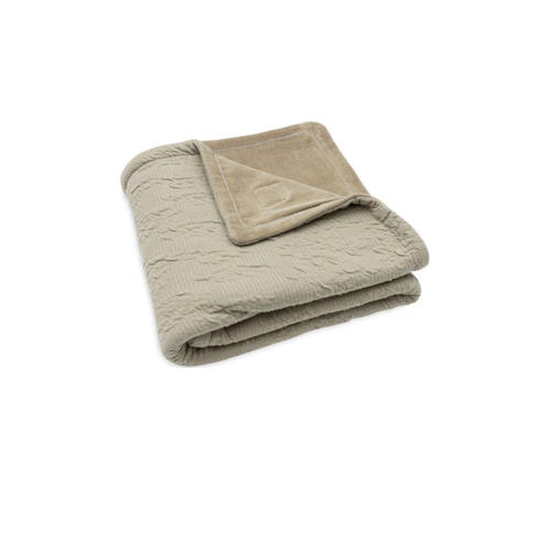 Jollein baby wiegdeken 75x100cm Soft Waves - Olive Green/Velvet afbeelding