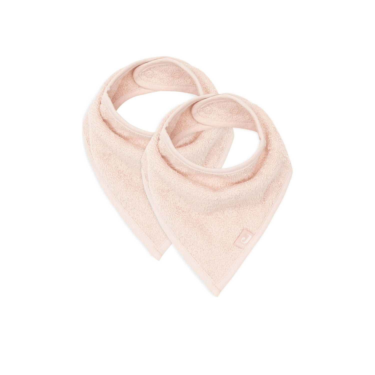 Jollein bandana slab set van 2 Pale Pink Roze Effen