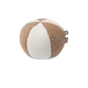 stoffen speelbal - ivory/biscuit knuffel 12 cm