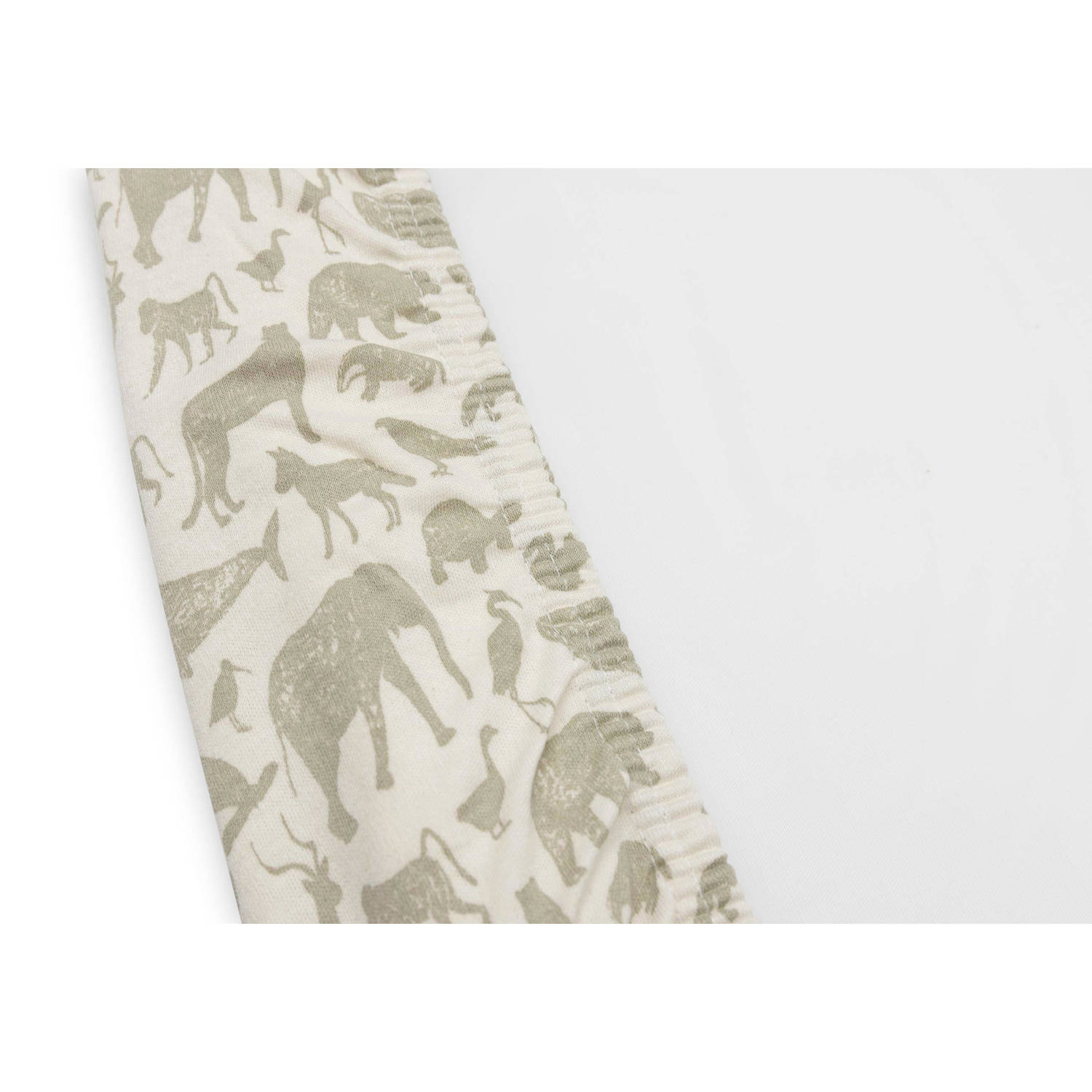 Jollein aankleedkussenhoes Jersey 50x70cm Animals Olive Green