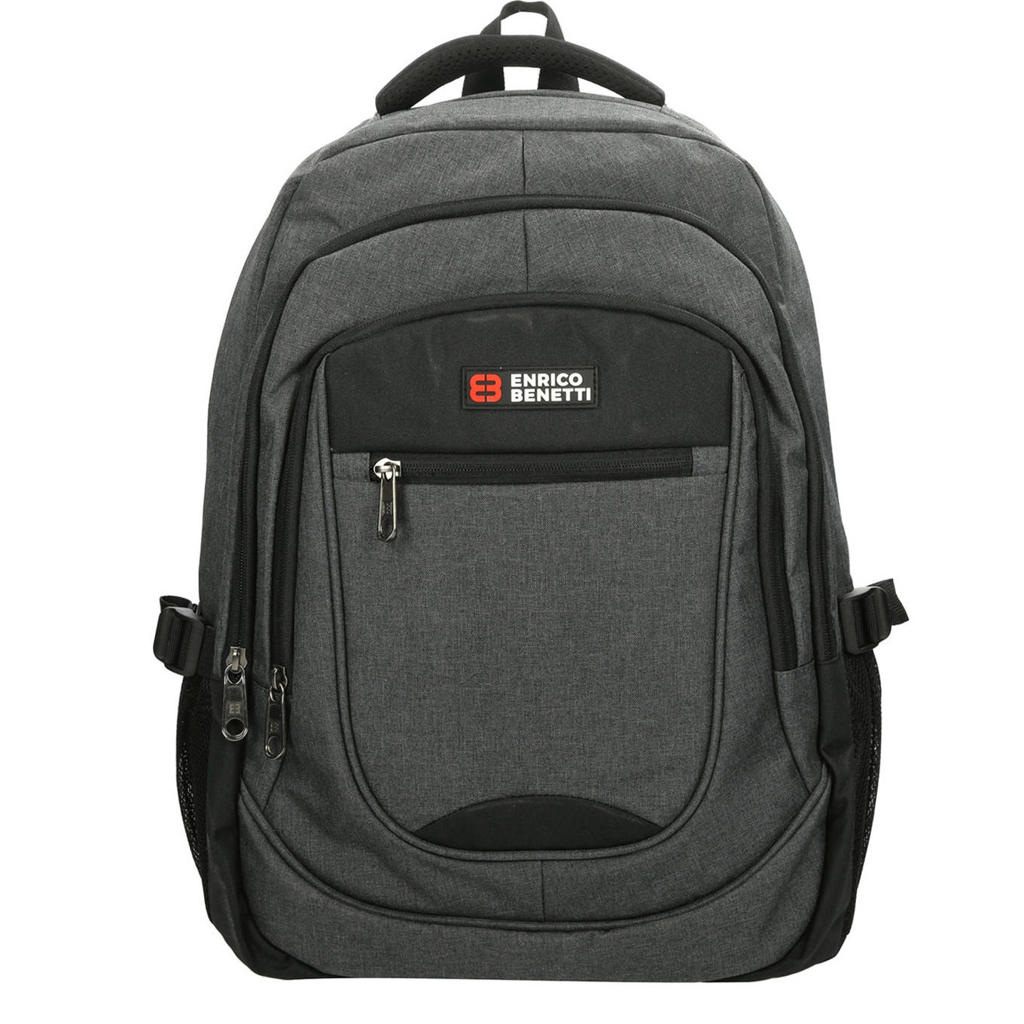Enrico Benetti rugzak Hamburg 17 inch grey