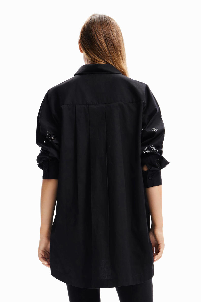 T-shirt Desigual Oversized Femme Modèle CROACIA 50T24H7, Taille M Noir - Neuf Avec étiquettes