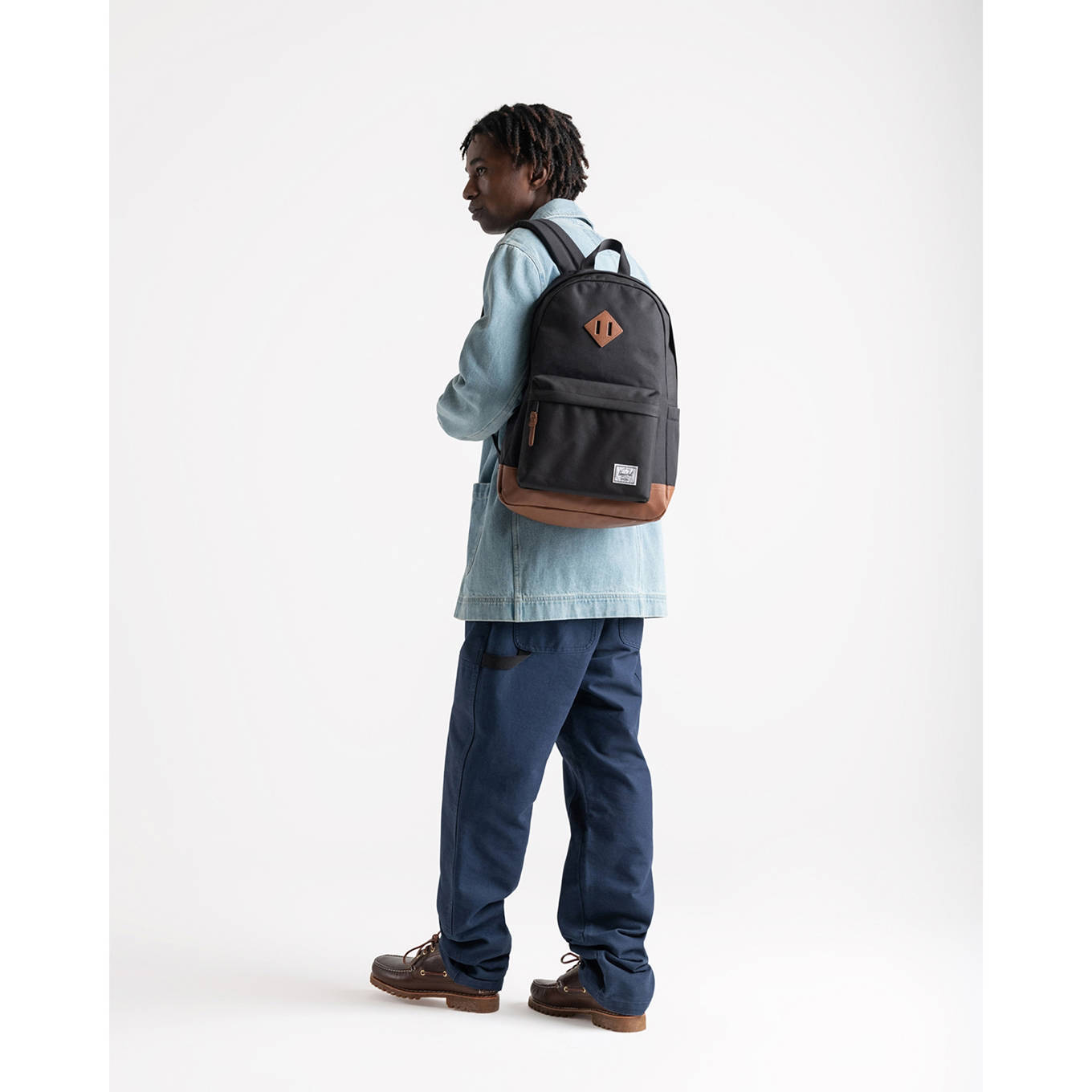 Herschel rugzak Heritage royal blue tan wehkamp