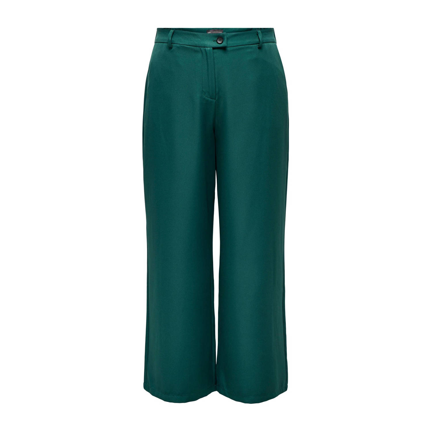 ONLY CARMAKOMA high waist wide leg pantalon CARFREY groen