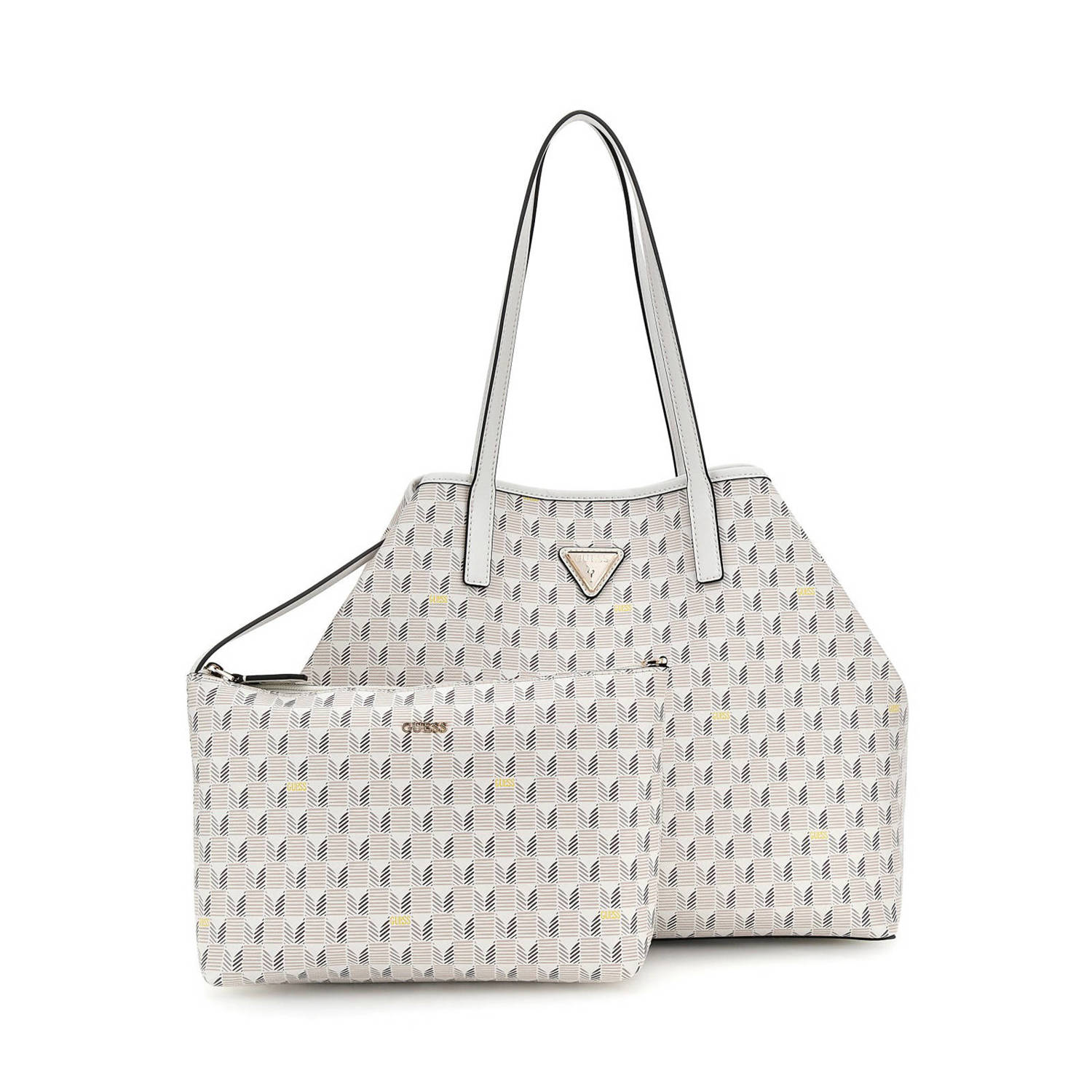 GUESS shopper Vikky met grafische print ecru