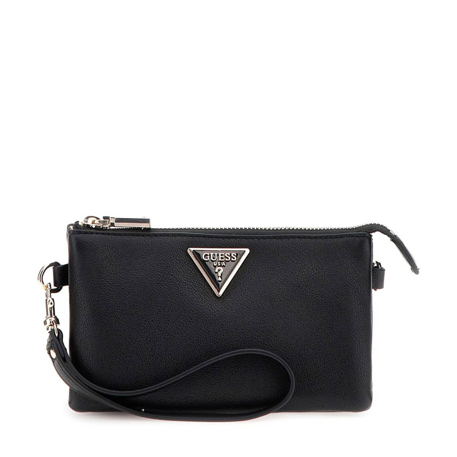 Guess Nieuwe kleine zwarte handtas met 3 compartimenten Black Dames