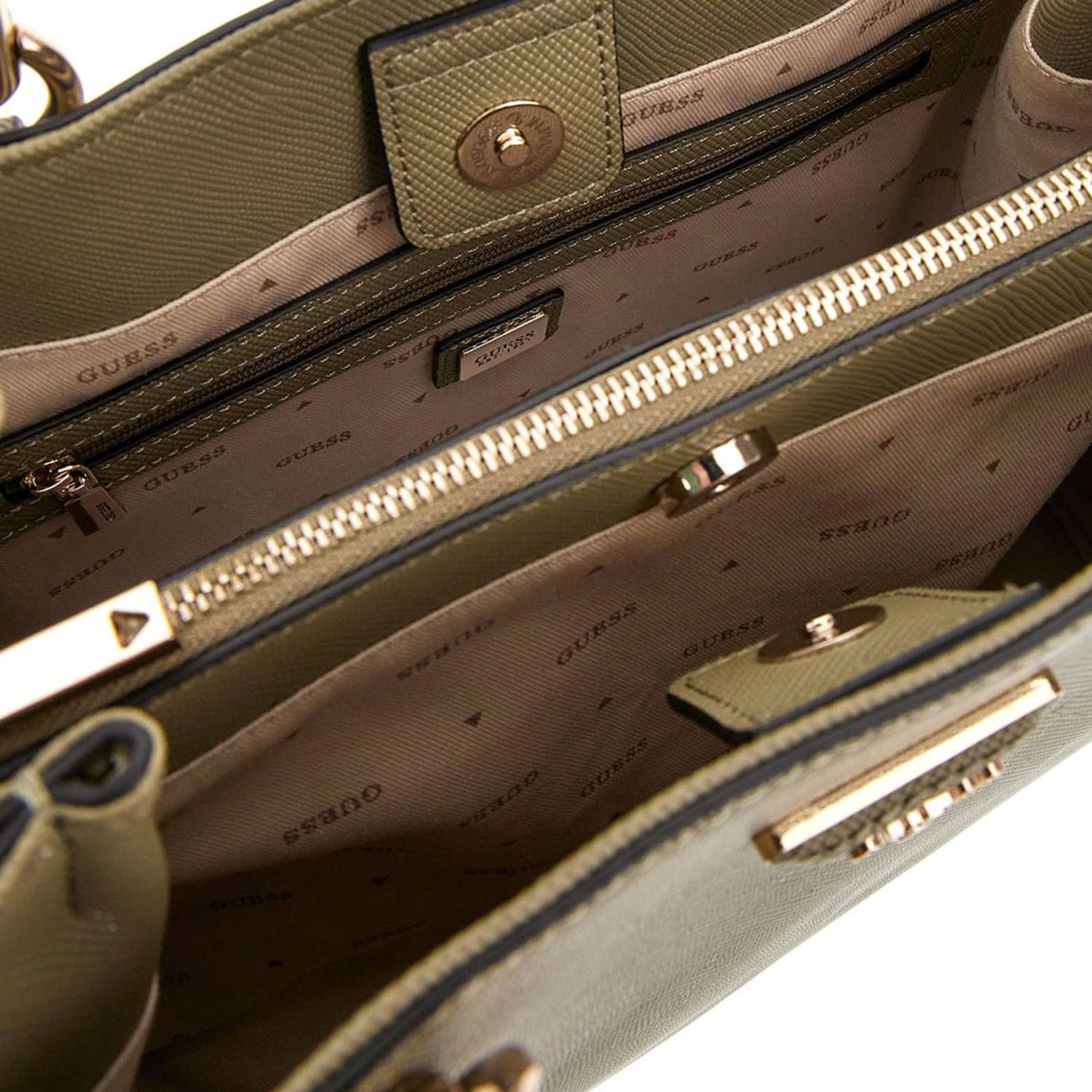 GUESS handtas Gizele olijfgroen