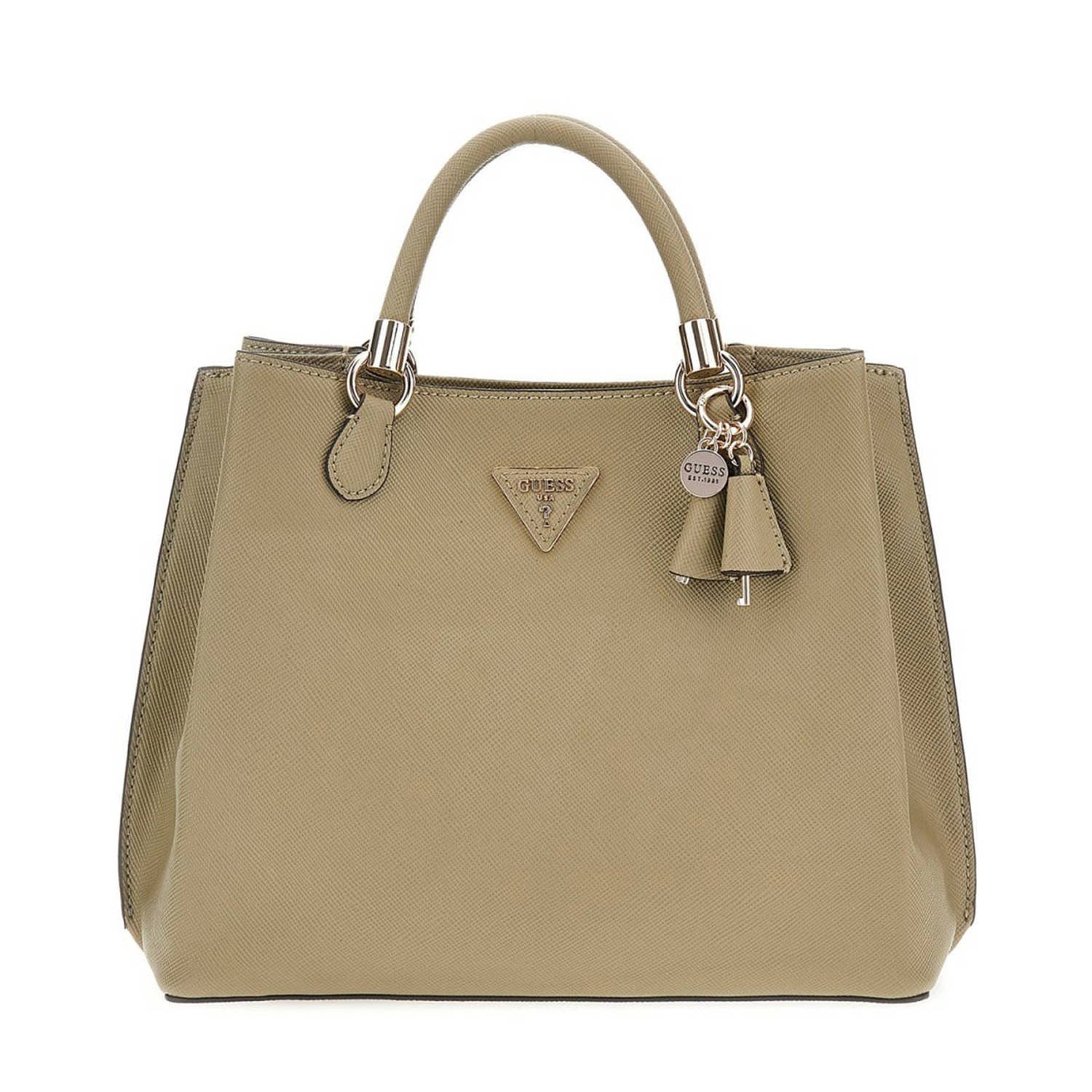 Guess Groene Polyethyleen Handtas met Verstelbare Band en Meerdere Compartimenten Green Dames