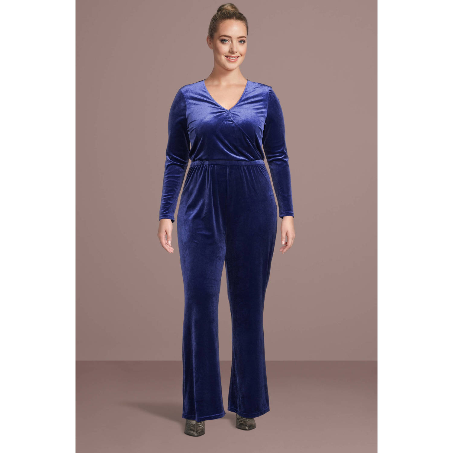 PIECES Curve fluwelen jumpsuit PCJOANNI blauw