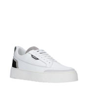thumbnail: Antony Morato Flint powder  leren sneakers wit/zwart