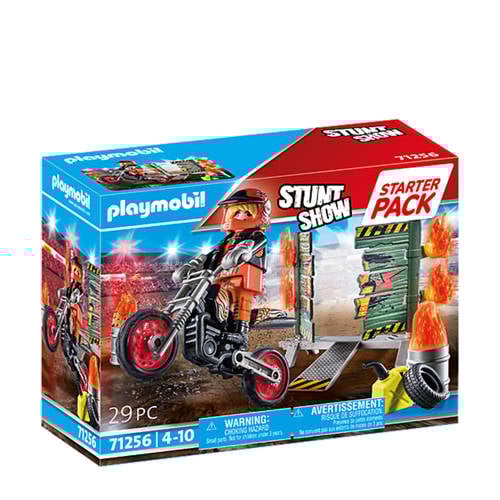 PLAYMOBIL Starterpack Stuntshow motor met vuurmuur - 71256