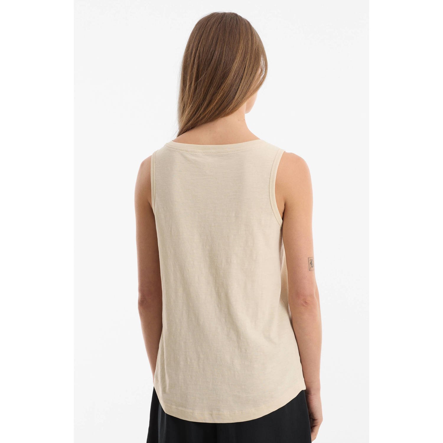 anytime hemd met V-hals beige