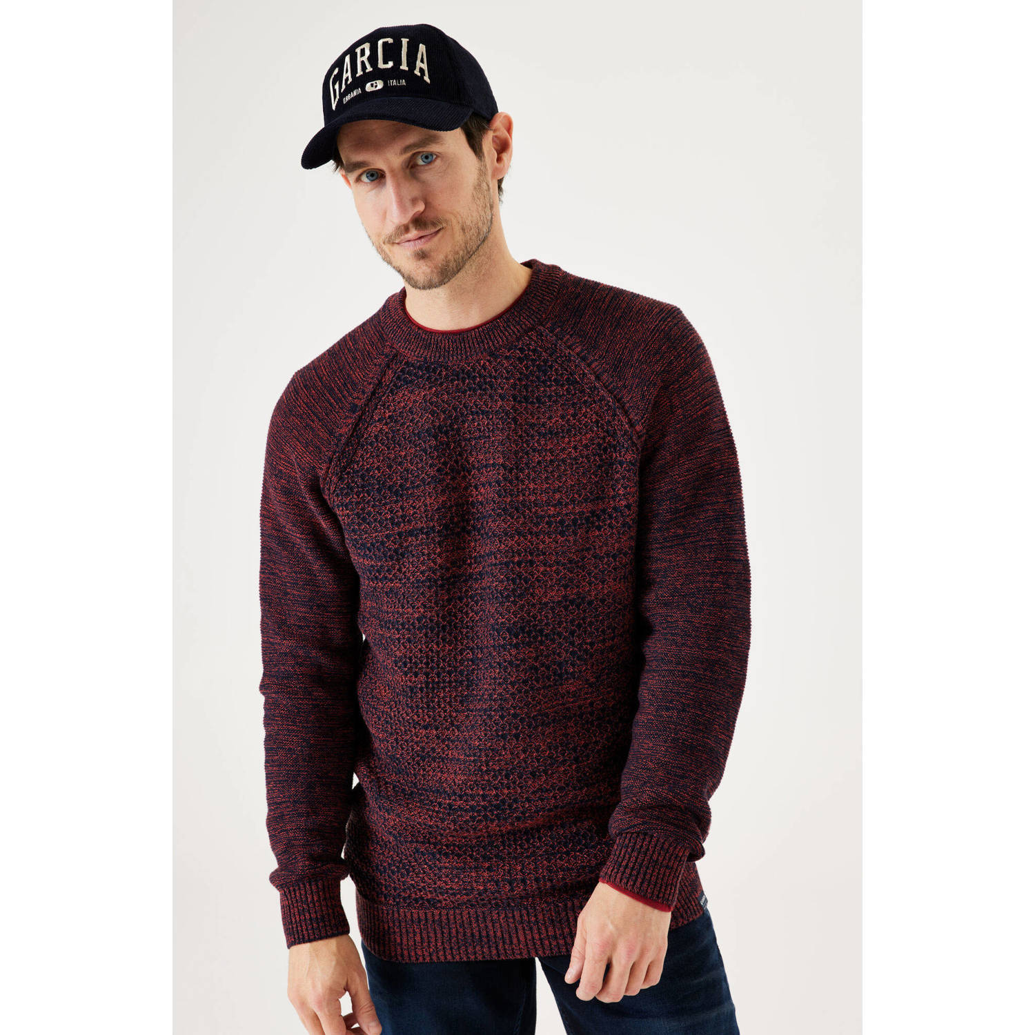 Garcia gemêleerde trui garnet red
