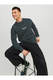 thumbnail: JACK & JONES ORIGINALS sweater JORVESTERBRO met printopdruk groen