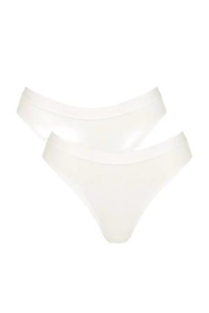 high leg slip (set van 2) ivoor