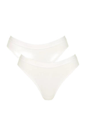 high leg slip (set van 2) ivoor