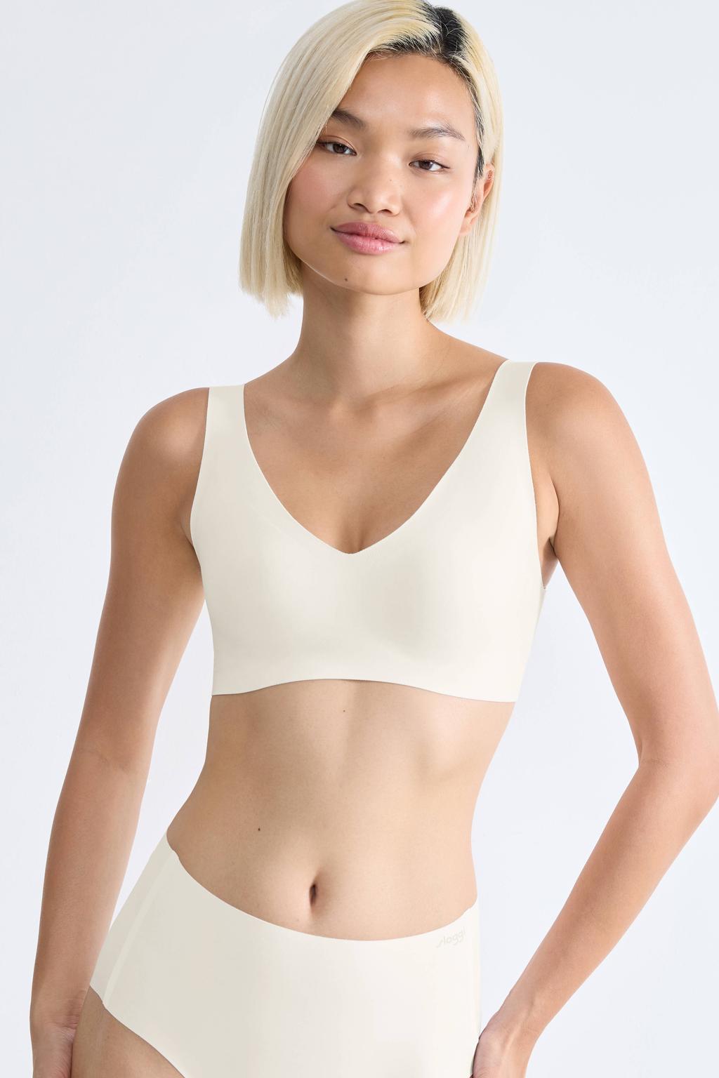 sloggi ZERO Feel seamless voorgevormde bh top ivoor