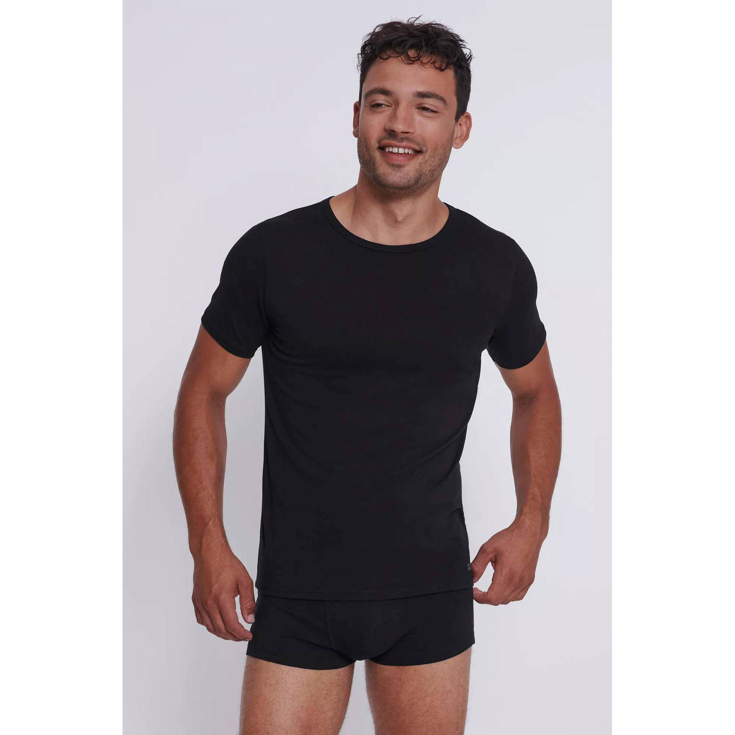 Sloggi MEN GO ondershirt (set van 2) zwart