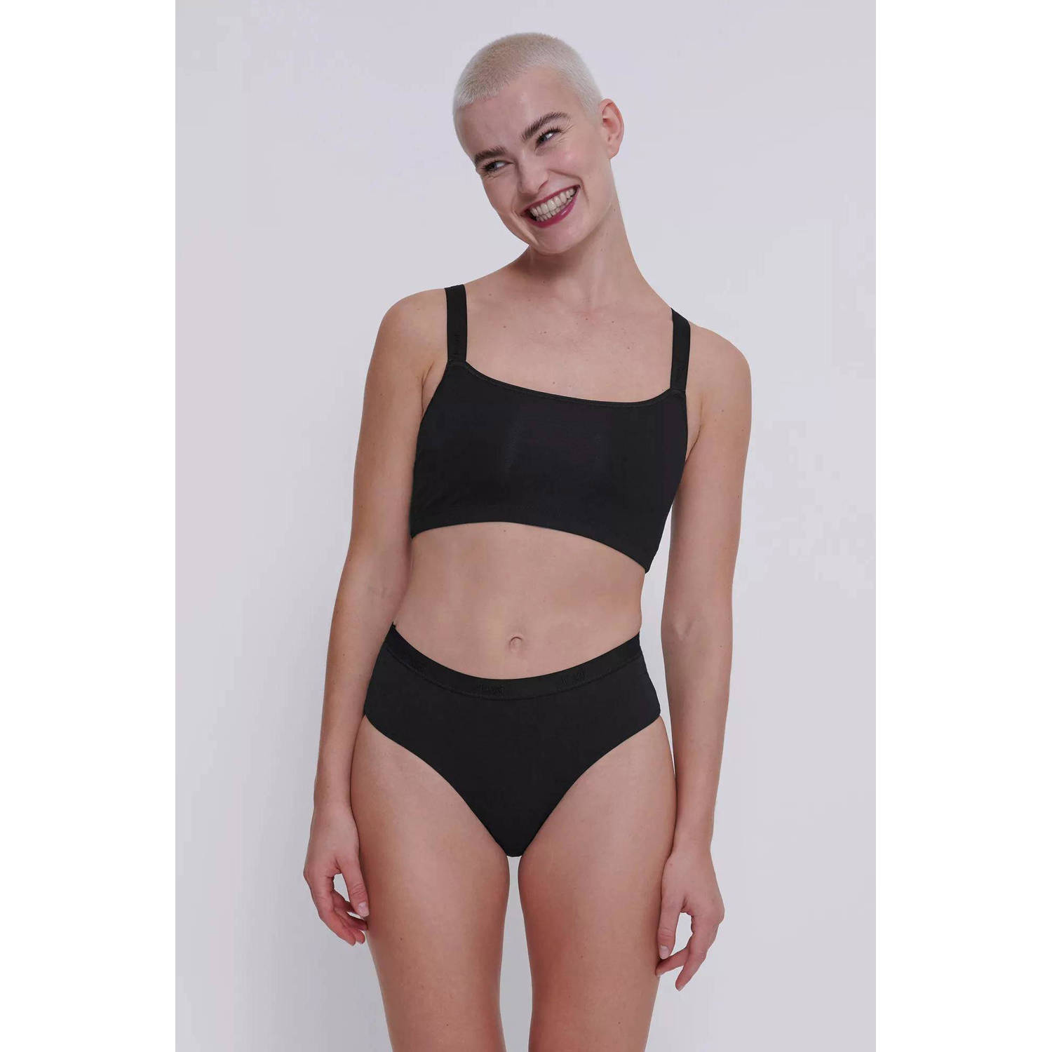 Sloggi Midislip GO Casual Midi 2P Corespun met tonale logo-band (set 2 stuks)