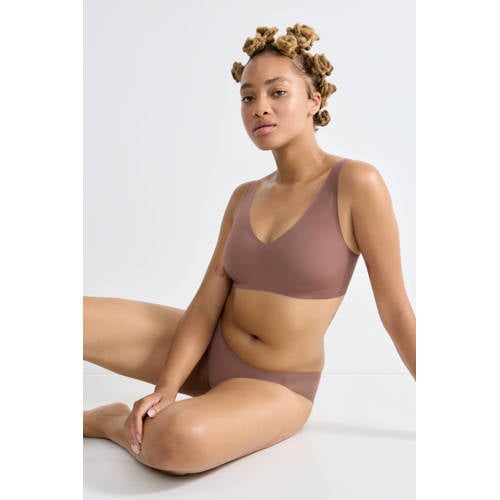 sloggi ZERO Feel 2.0 seamless voorgevormde bh top bruin afbeelding