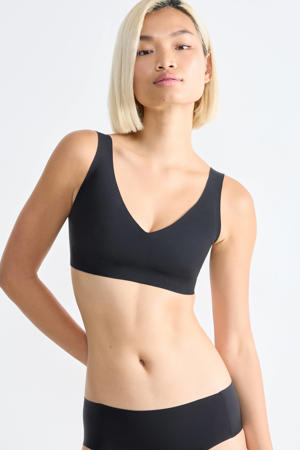 seamless voorgevormde bh top zwart