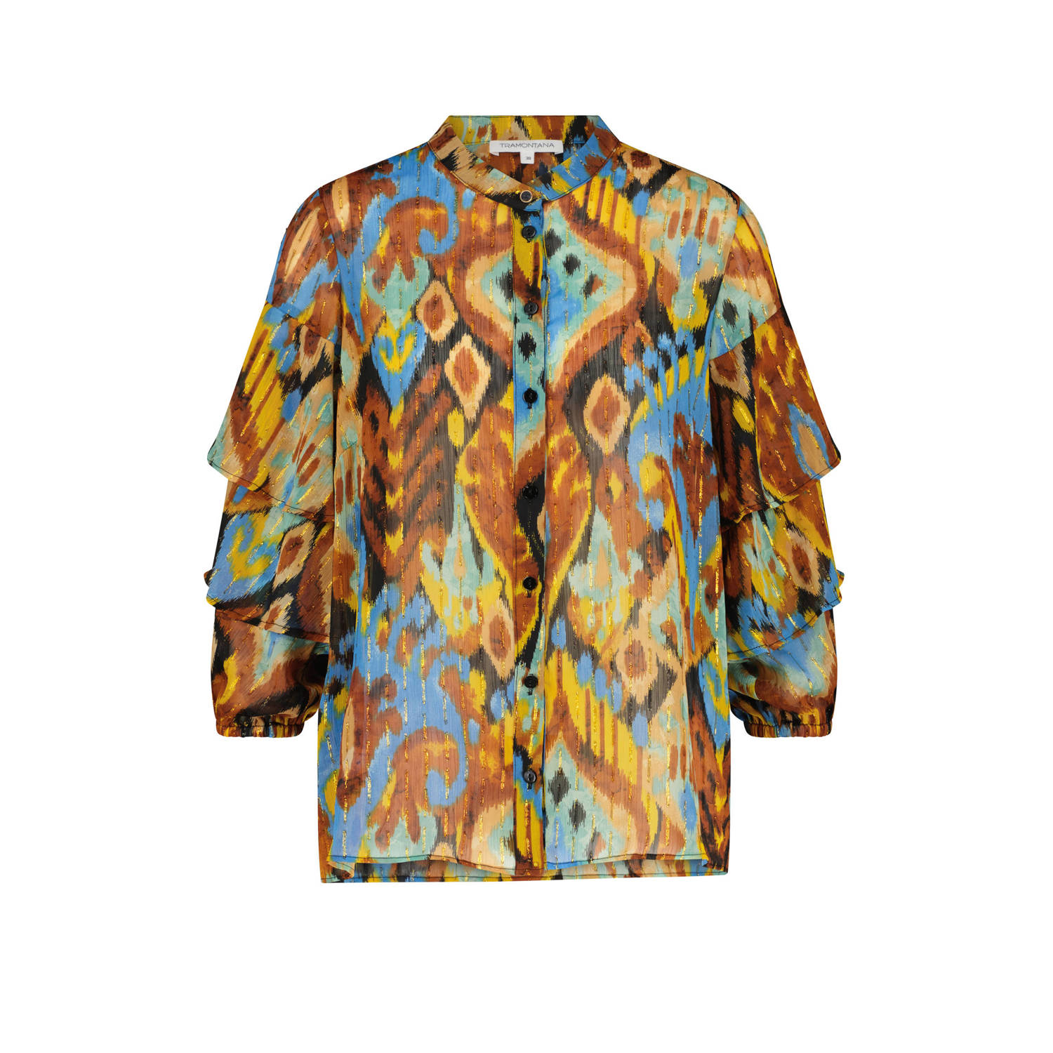 Tramontana blouse C11-11-301 9998 Print Blacks Multicolor Dames