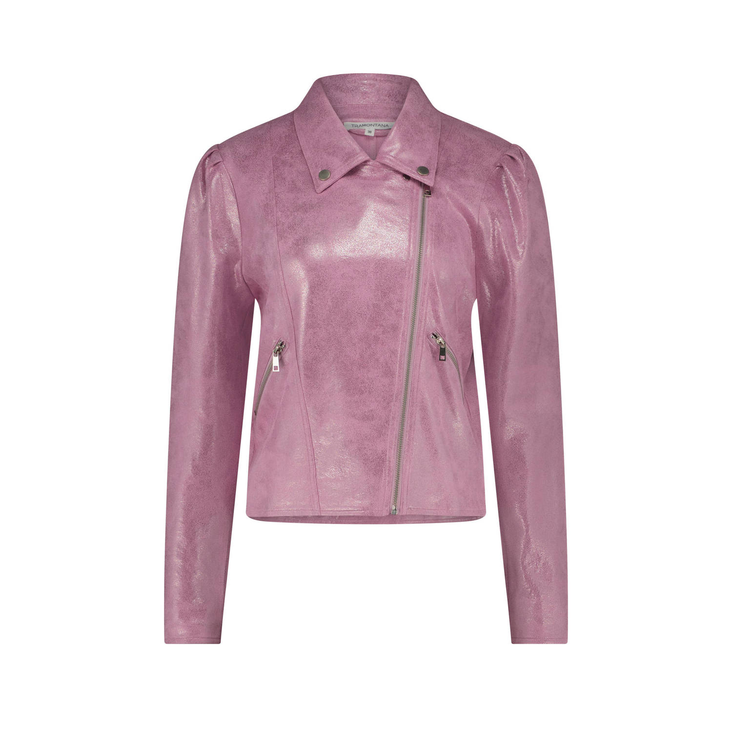 Tramontana Biker Puff Sleeve Jas Pink Dames