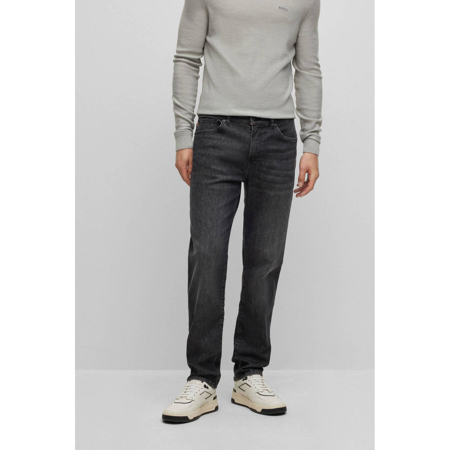 BOSS regular fit jeans zwart