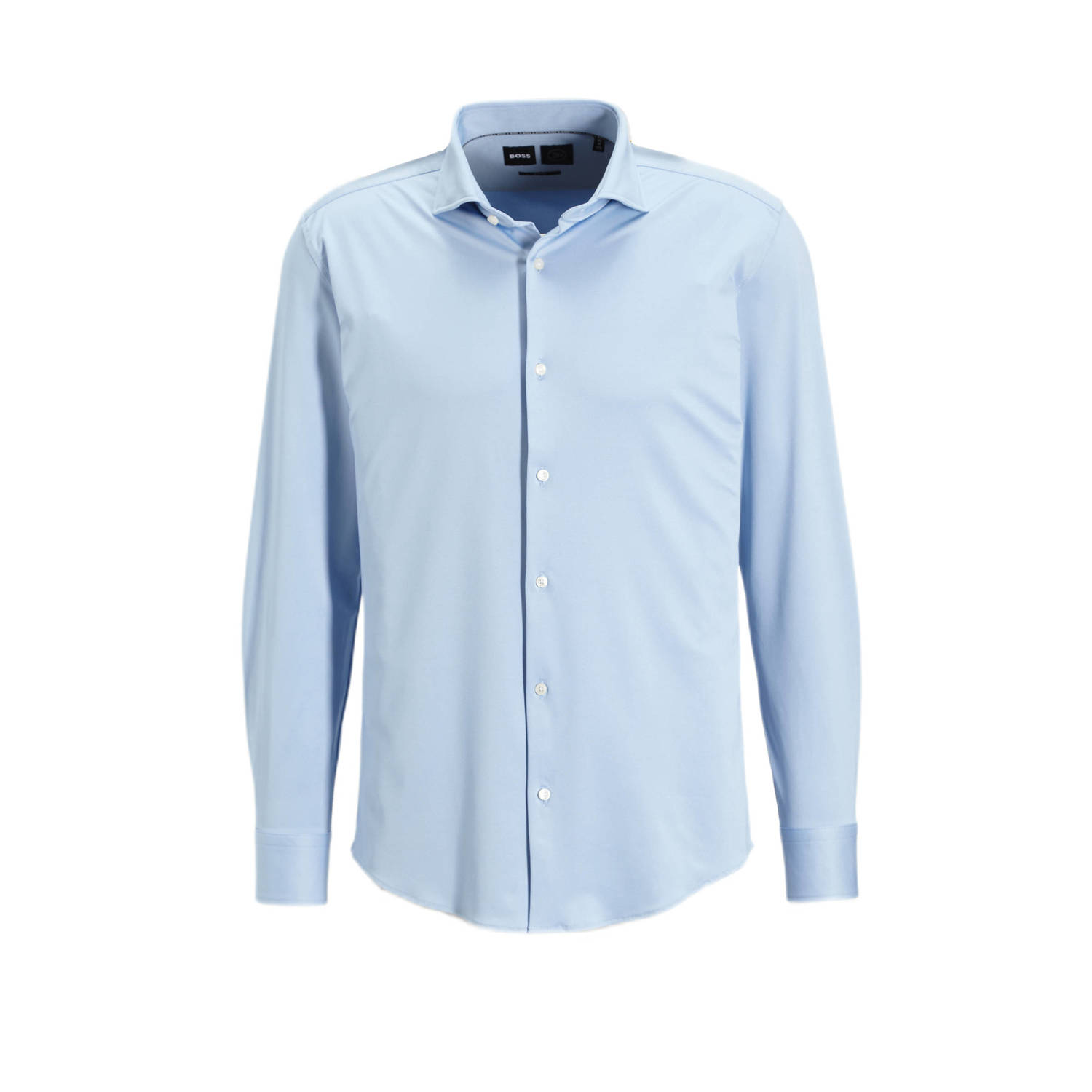 BOSS slim fit overhemd P-HANK light pastel blue
