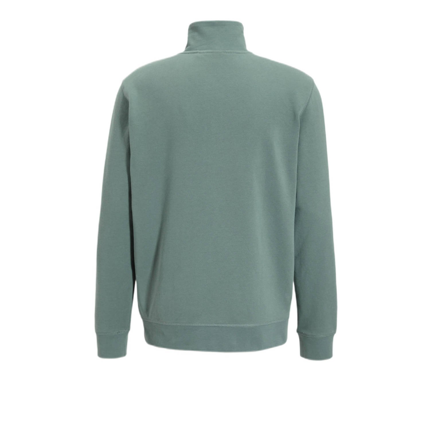 BOSS sweater Zetrust met logo open green