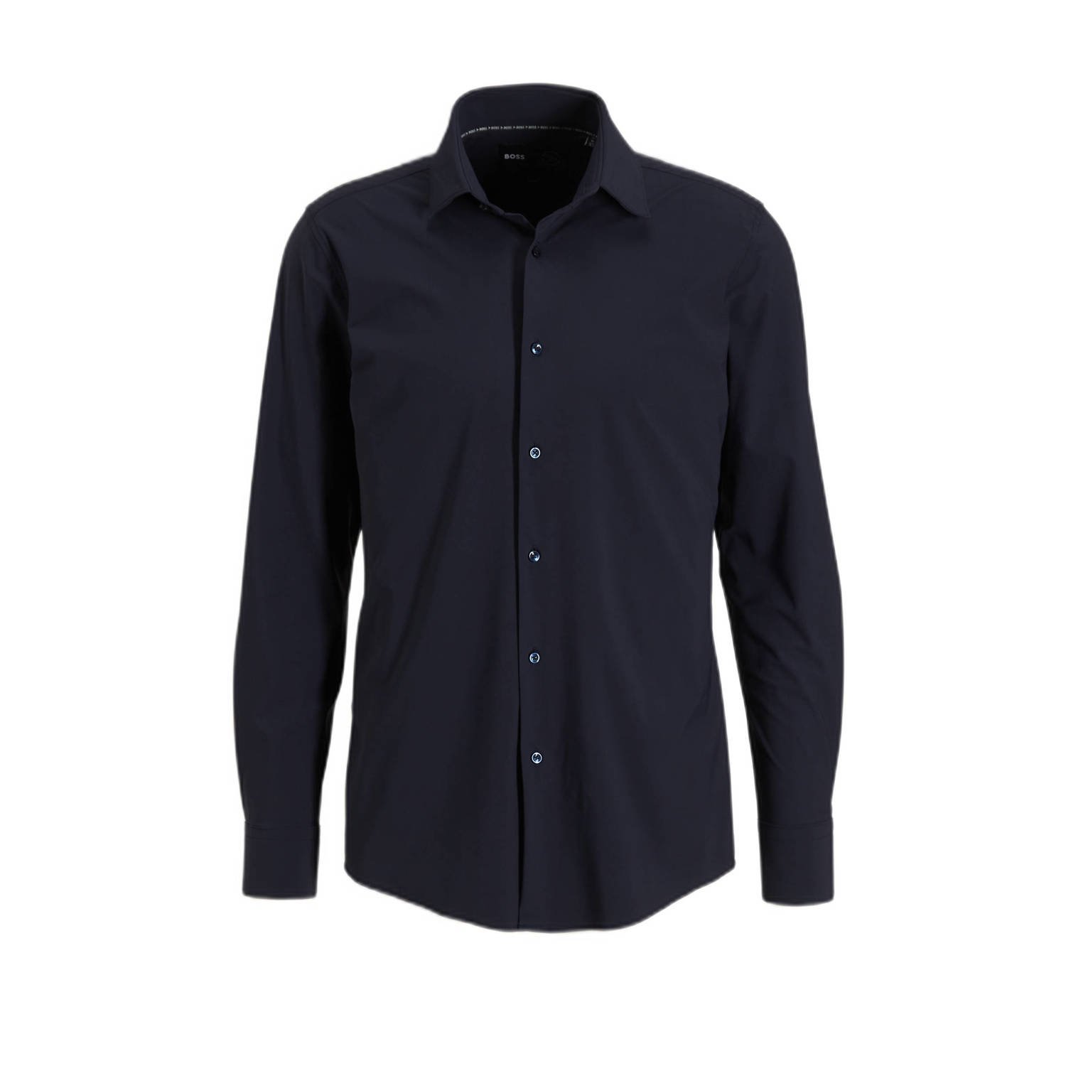 Hugo Boss Herenblouse van blauwe viscose Performance collectie Blue Heren