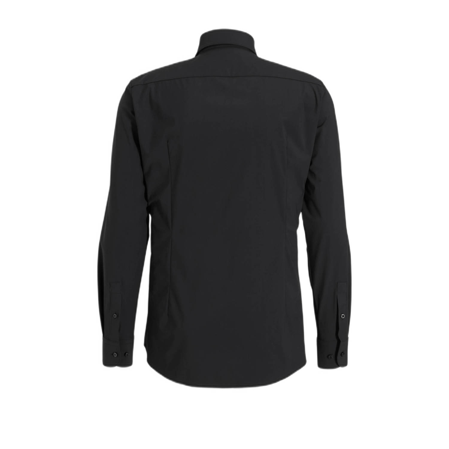 BOSS slim fit overhemd P-HANK black