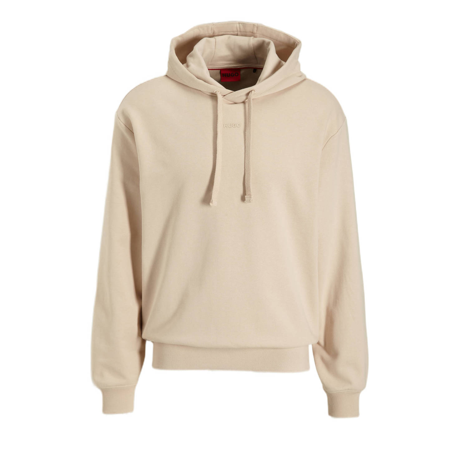 HUGO hoodie Dapo met logo light beige