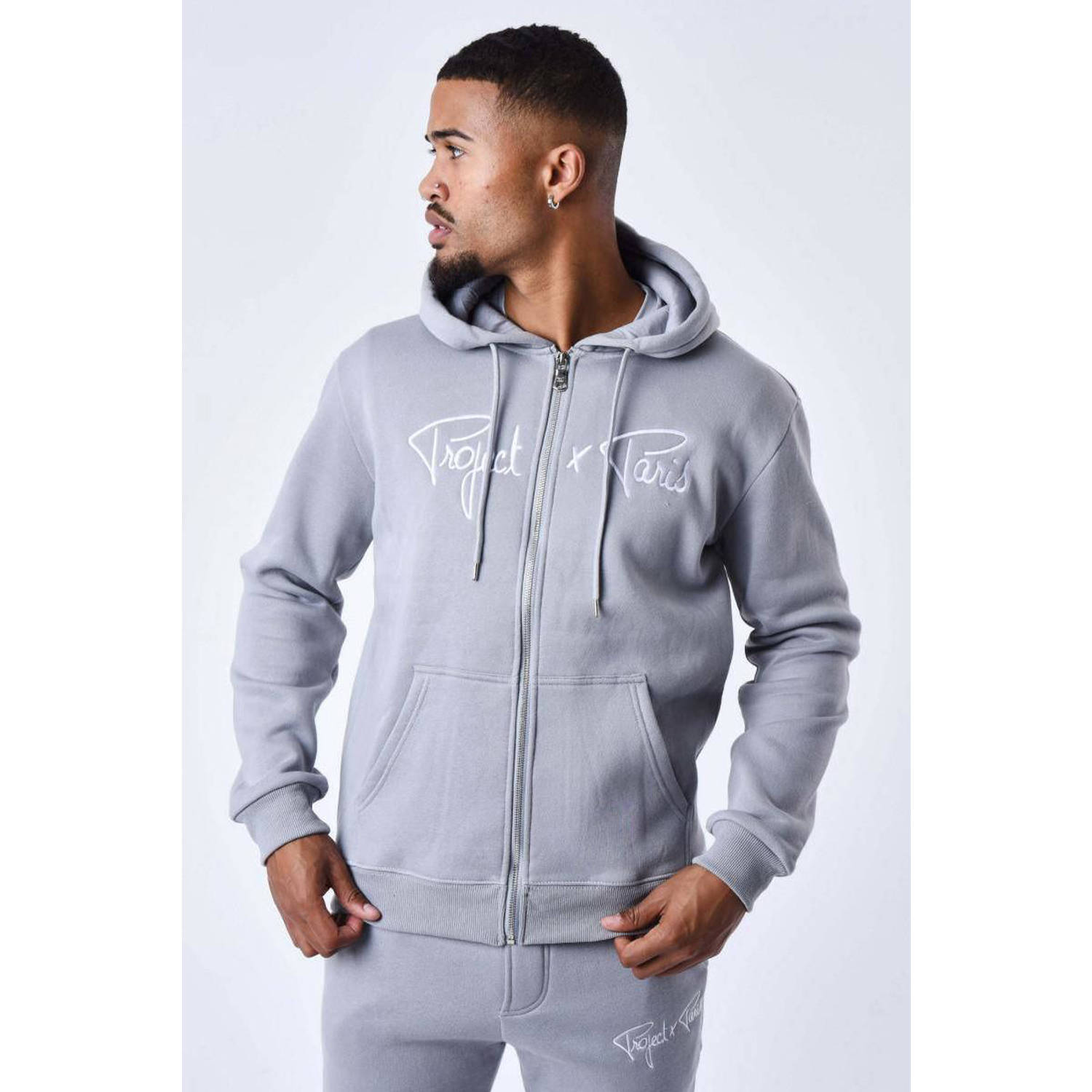 Project X Paris sweatvest met logo gris
