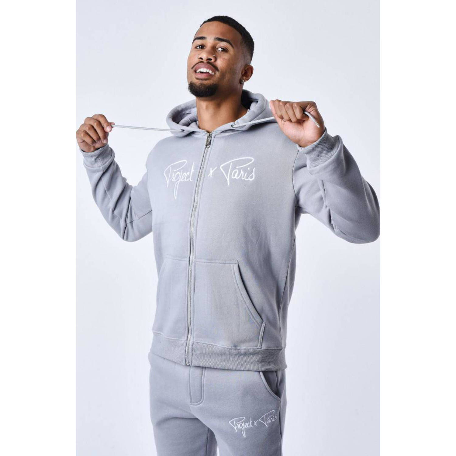 Project X Paris sweatvest met logo gris