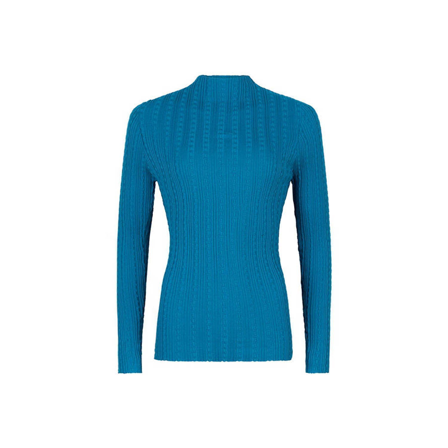 Lofty Manner fijngebreide top Kimberly met textuur blauw