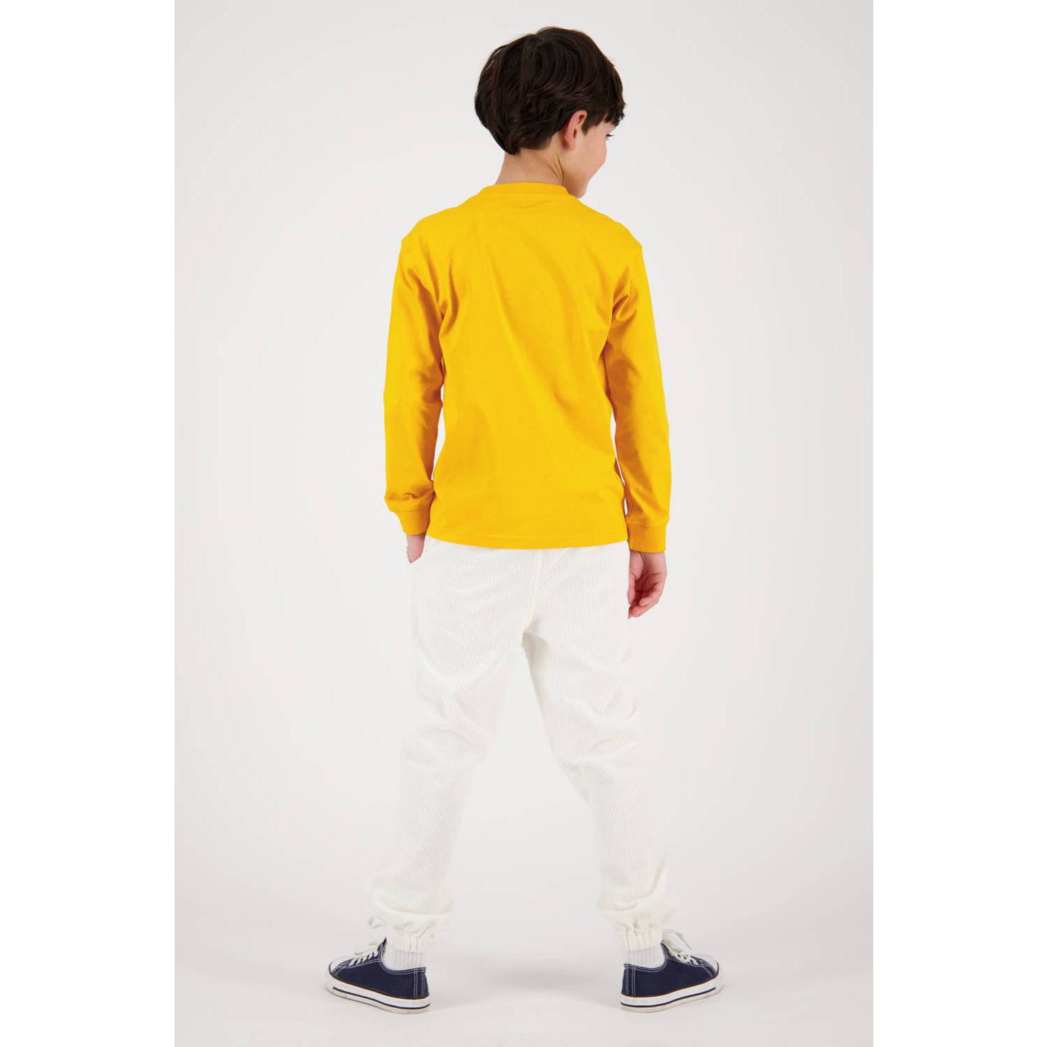 Vingino sweater Boris met printopdruk geel
