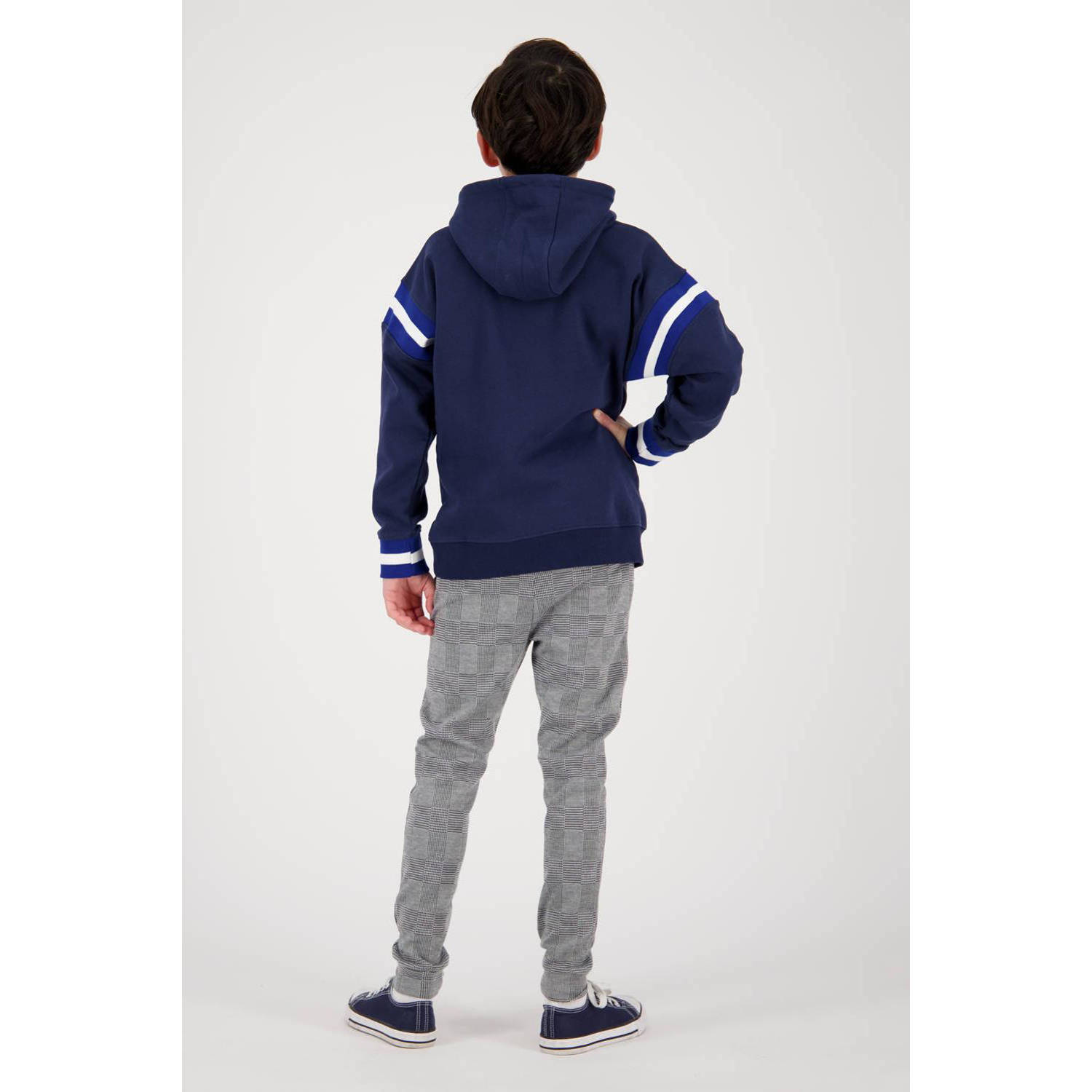 Vingino hoodie Niyos donkerblauw geel