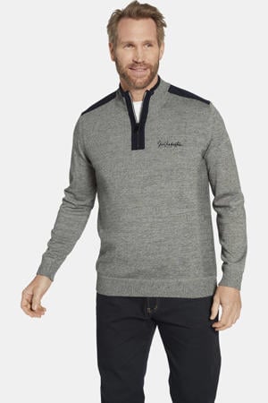 +FIT Collectie gemêleerde trui DAIN Plus Size grijs melange