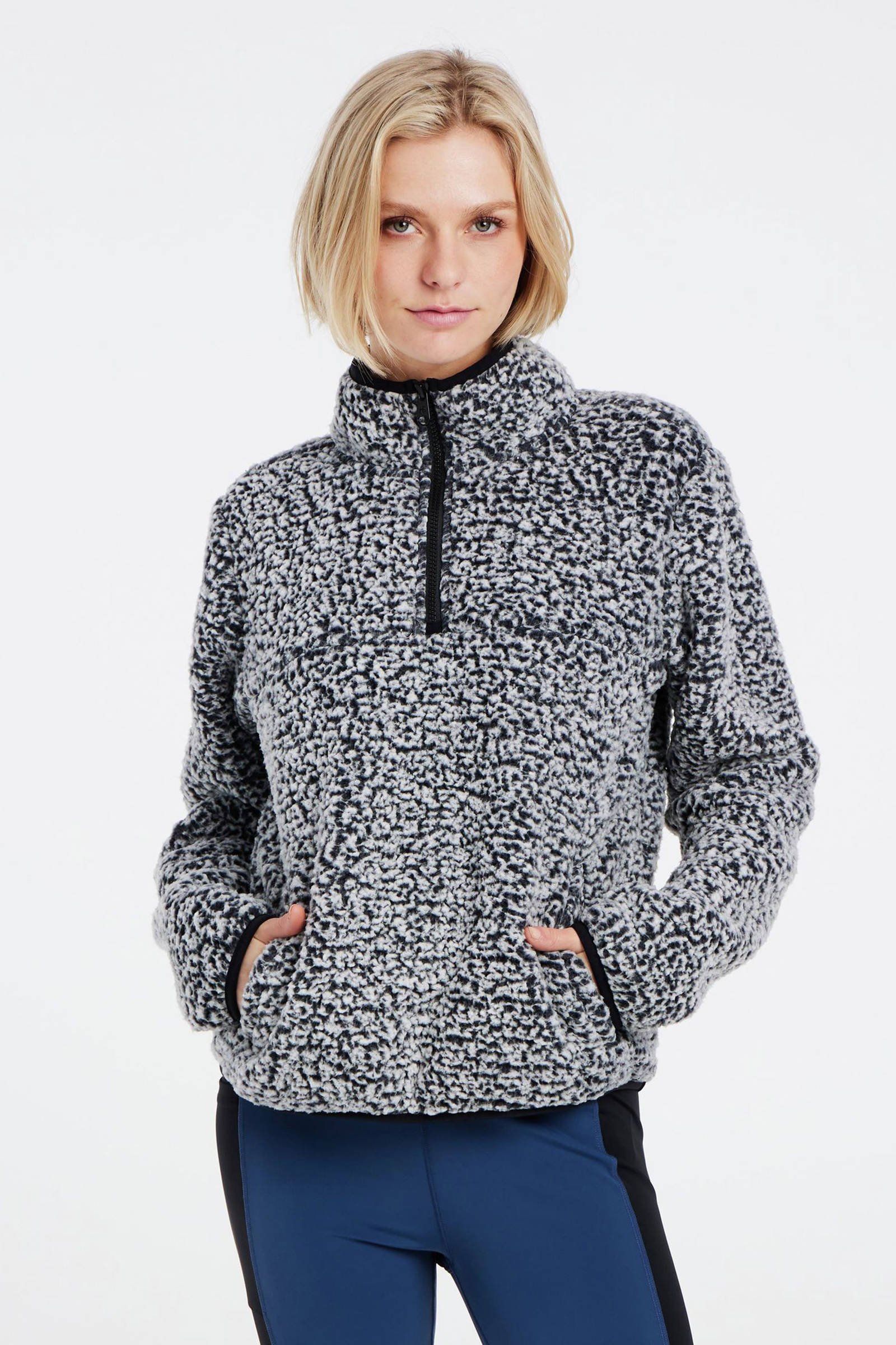 Fleece trui online zwart