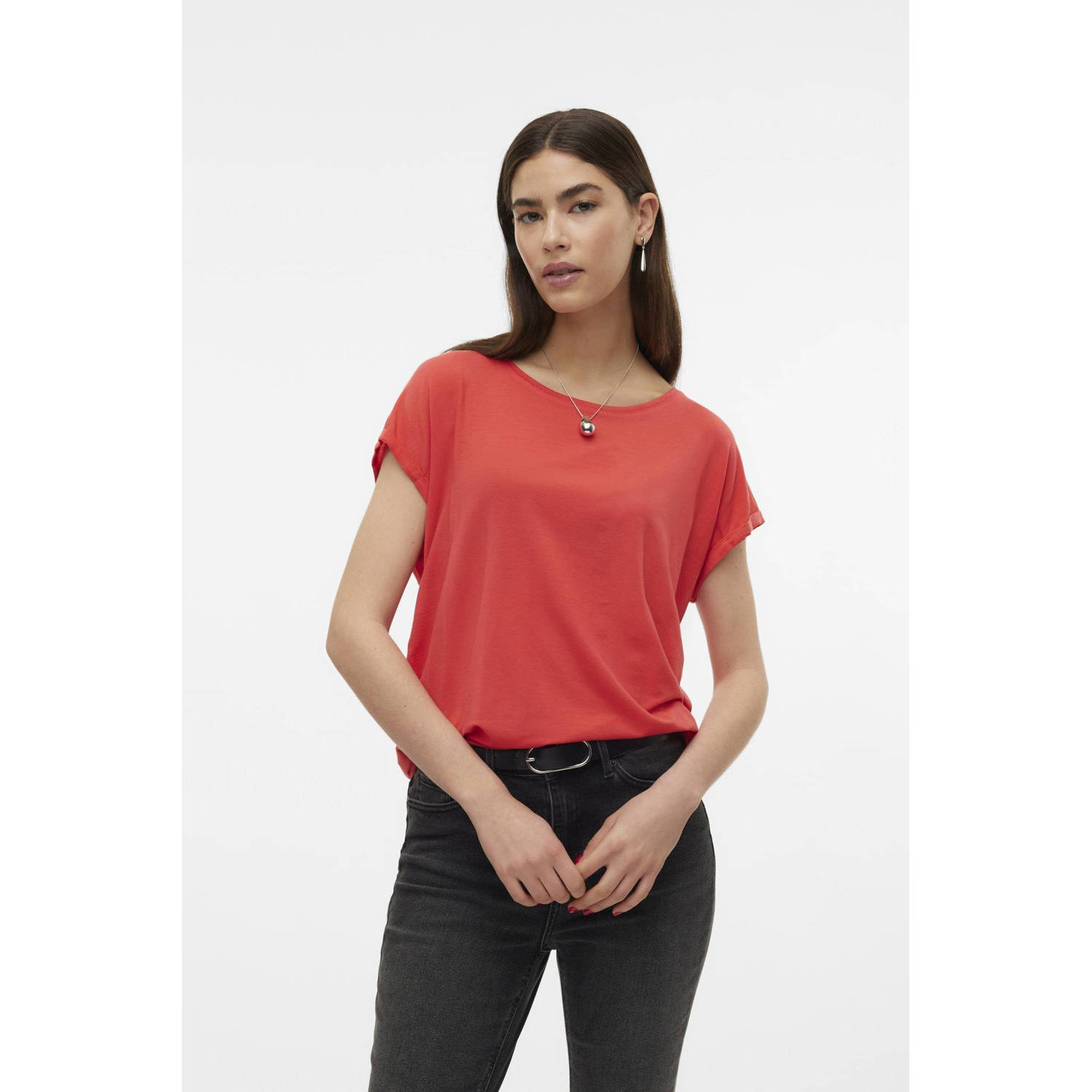 VERO MODA T-shirt VMAVA rood